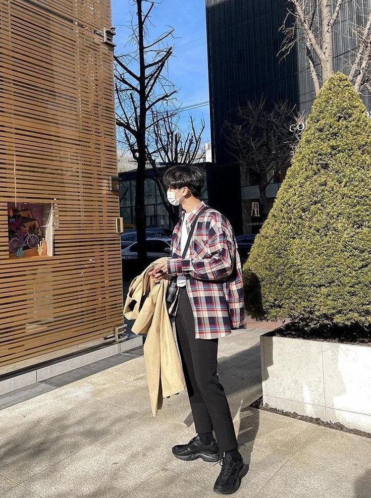 Plaid Loose Casual Shirt Jacket