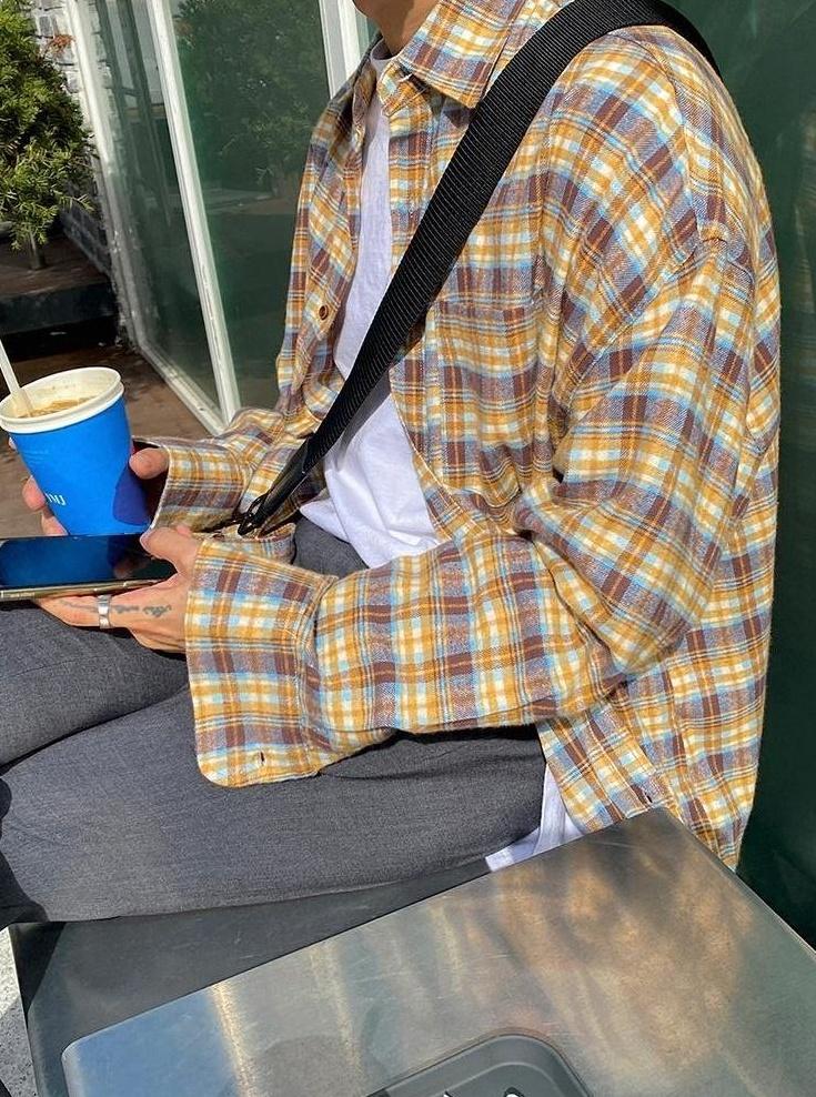 Plaid Loose Fit Casual Shirt