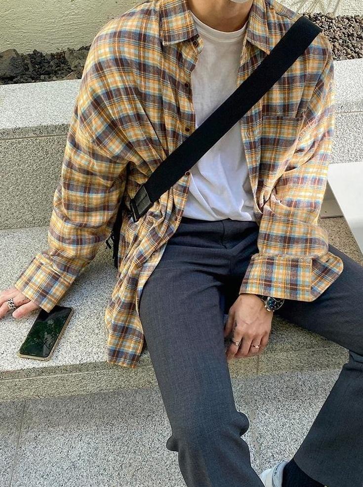 Plaid Loose Fit Casual Shirt