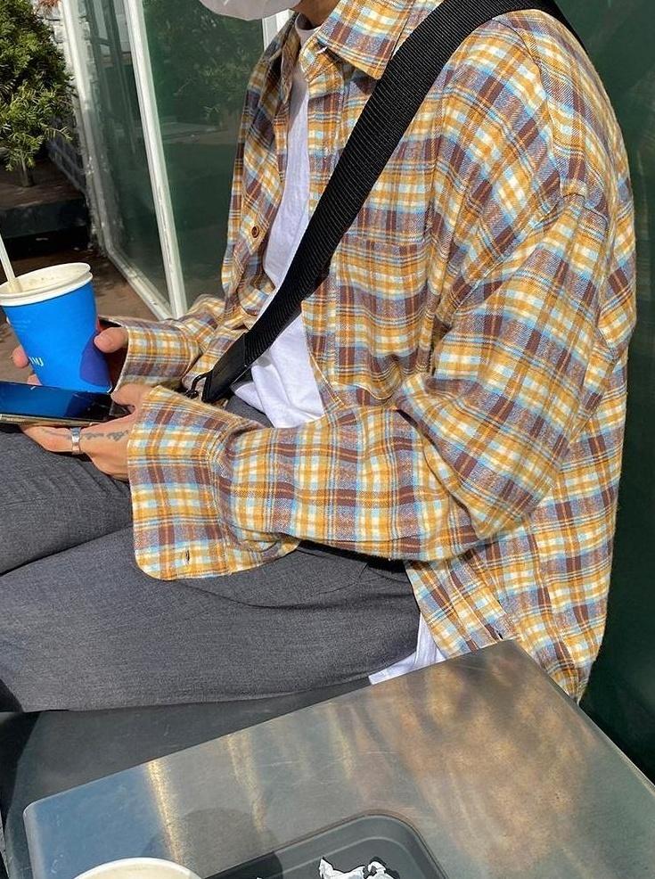 Plaid Loose Fit Casual Shirt