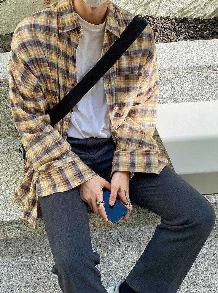 Plaid Loose Fit Casual Shirt