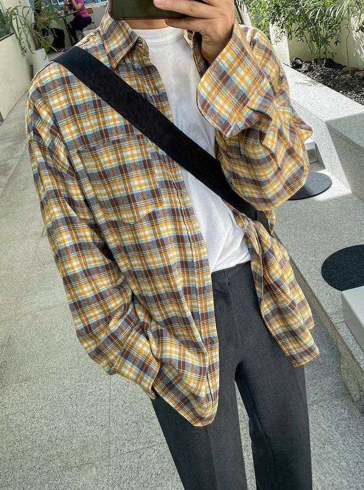 Plaid Loose Fit Casual Shirt