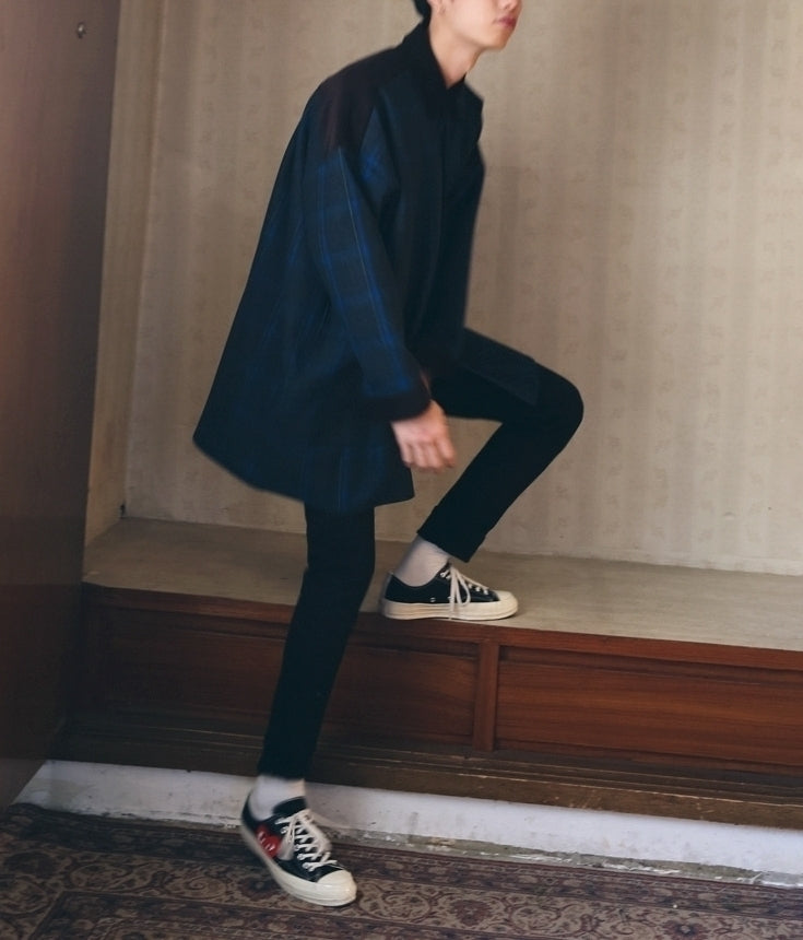 Plaid Patchwork Casual Jacket