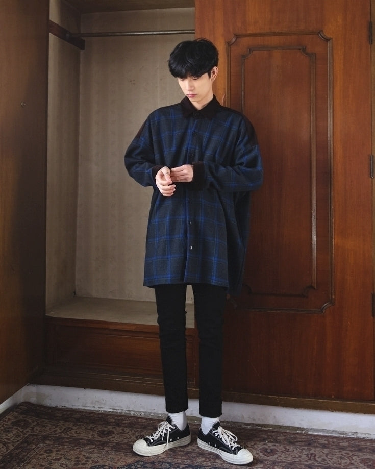 Plaid Patchwork Casual Jacket