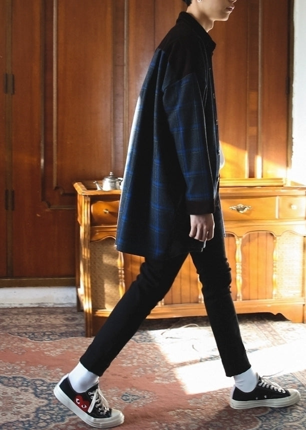 Plaid Patchwork Casual Jacket