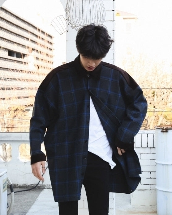 Plaid Patchwork Casual Jacket