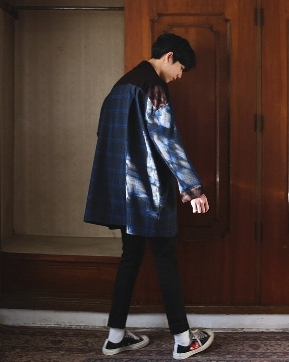 Plaid Patchwork Casual Jacket