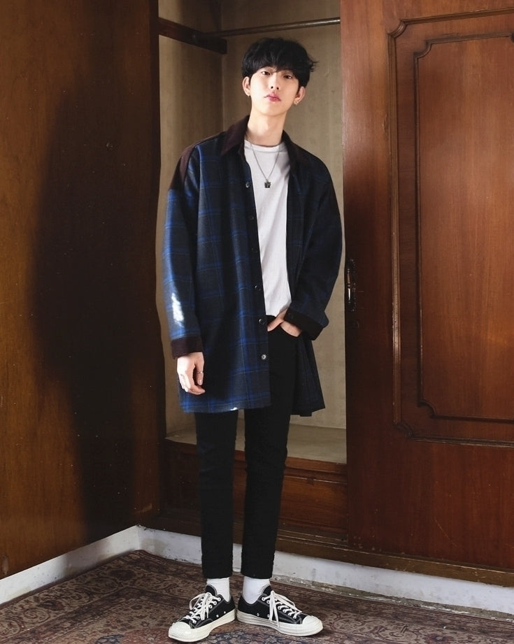 Plaid Patchwork Casual Jacket