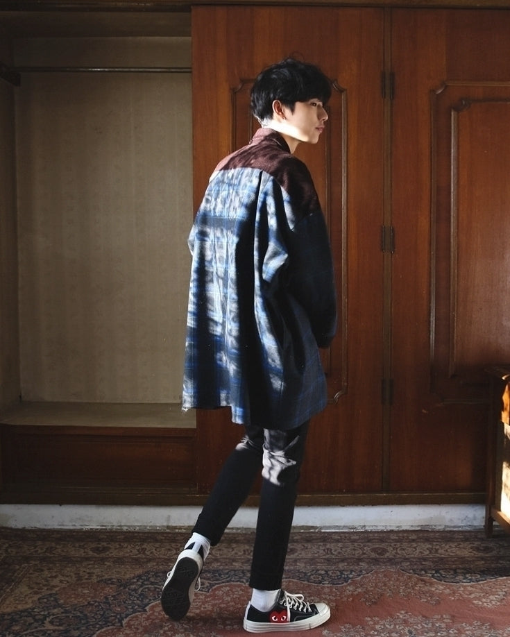 Plaid Patchwork Casual Jacket