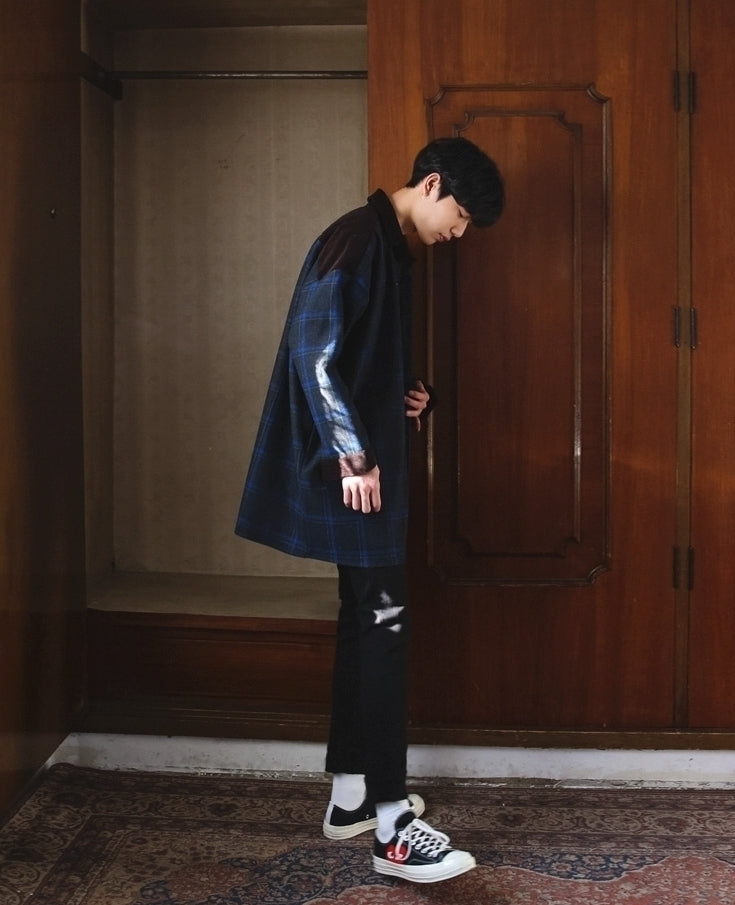 Plaid Patchwork Casual Jacket