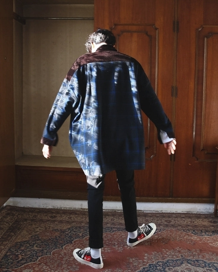 Plaid Patchwork Casual Jacket