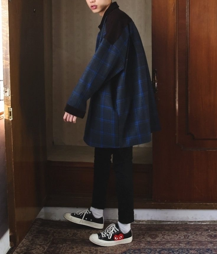 Plaid Patchwork Casual Jacket