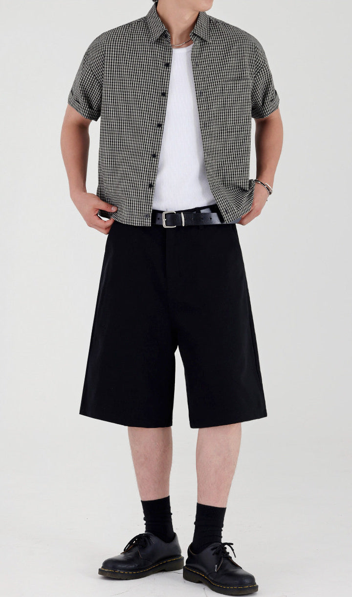 Elegant Plaid Short Sleeve Shirt