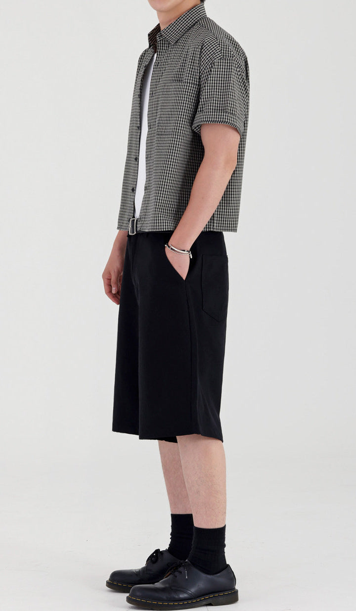 Elegant Plaid Short Sleeve Shirt
