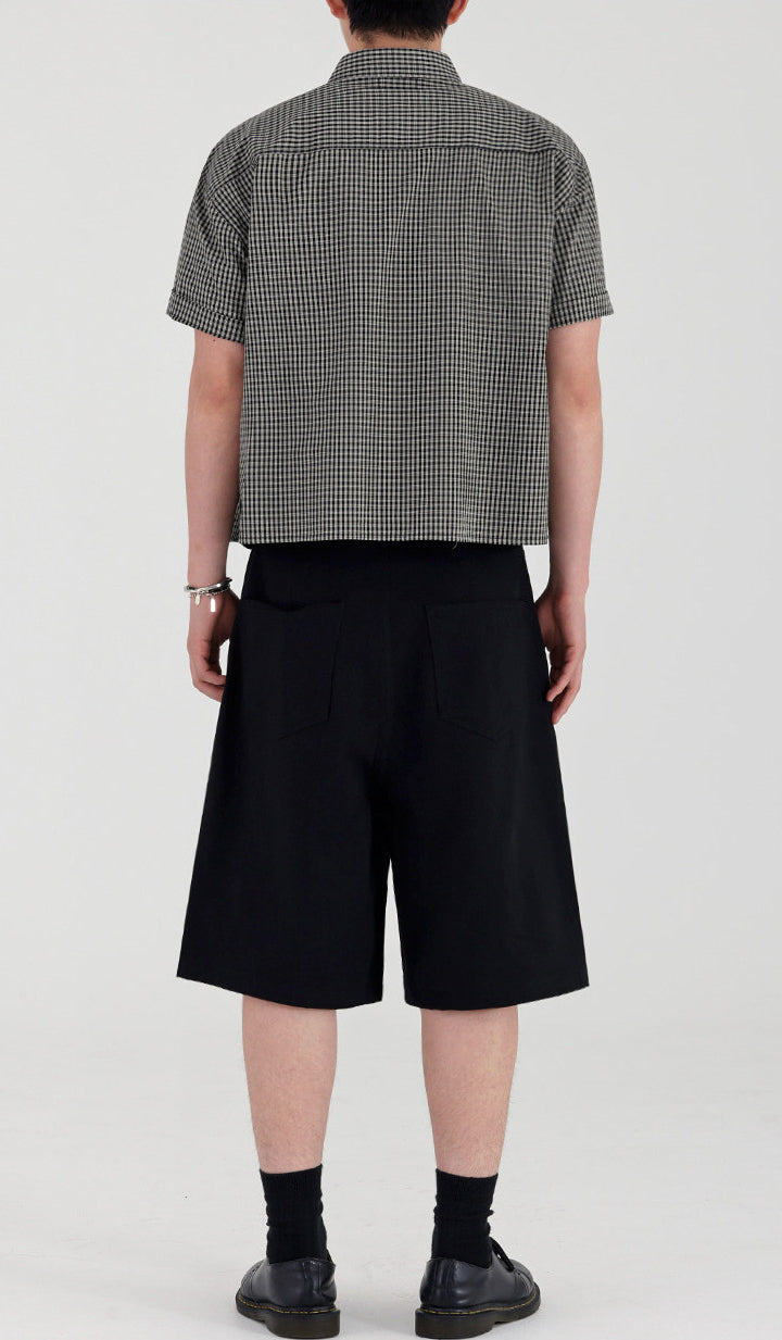 Elegant Plaid Short Sleeve Shirt