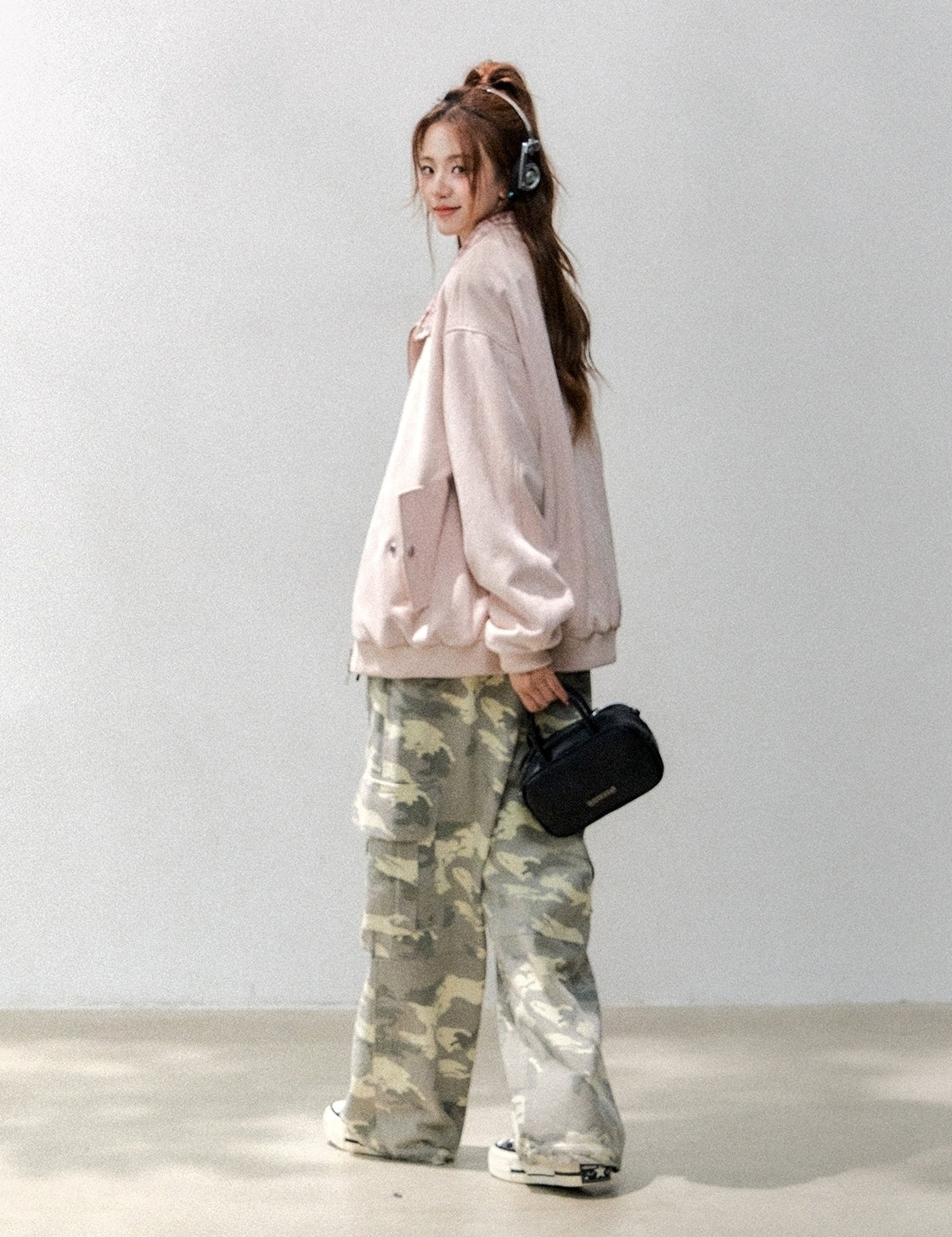 Plaid Patchwork Bomber Jacket Casual Outerwear