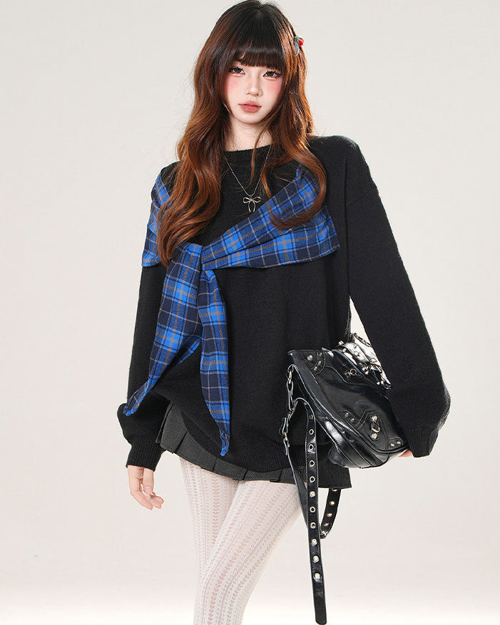 Plaid Sweatshirt