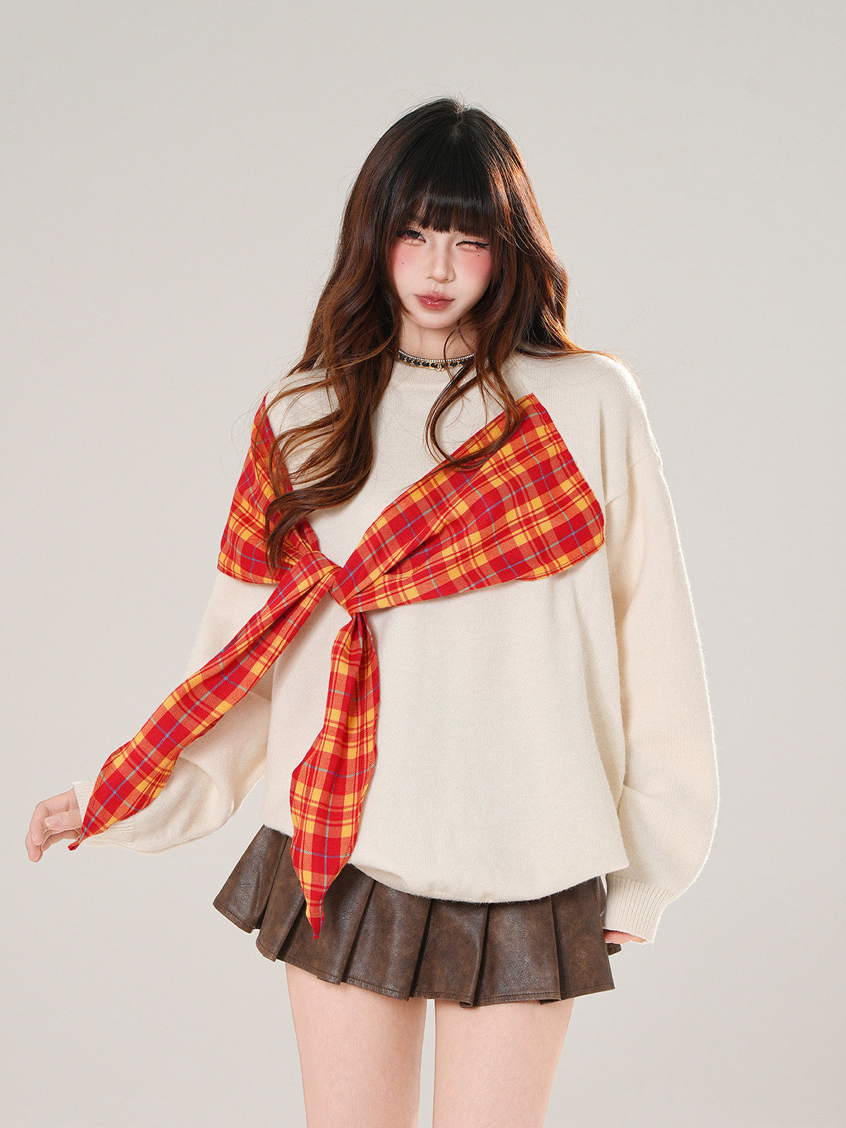 Plaid Sweatshirt