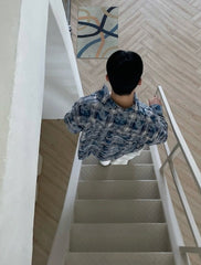 Plaid Tiedye Casual Long Sleeve Shirt