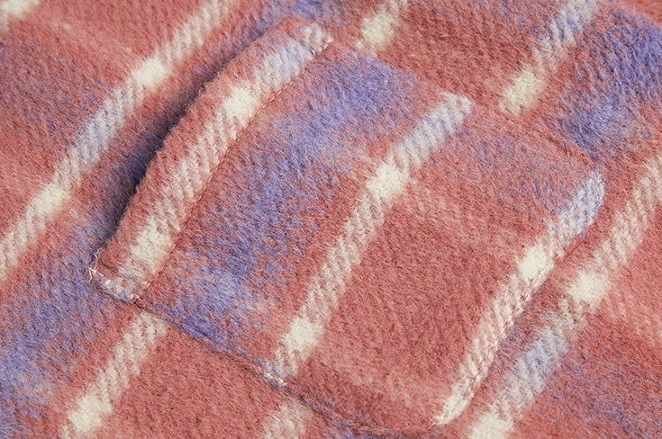 Plaid Blend Casual Jacket
