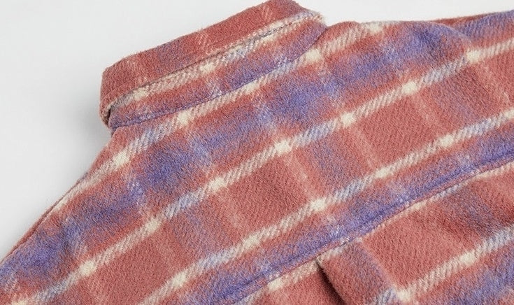 Plaid Blend Casual Jacket
