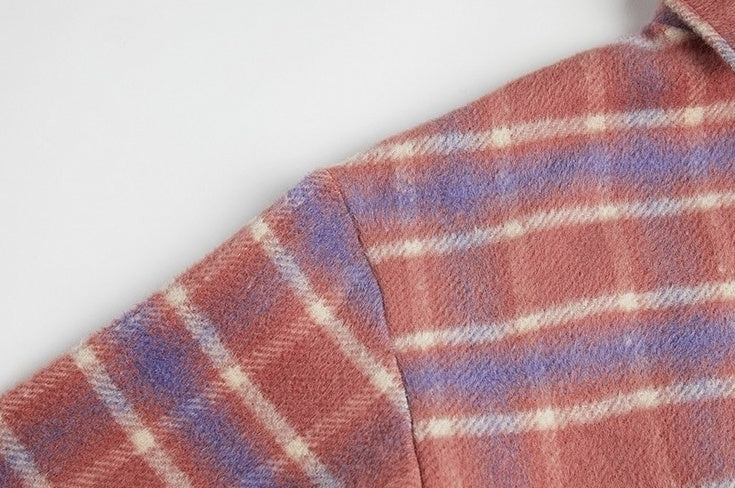 Plaid Blend Casual Jacket