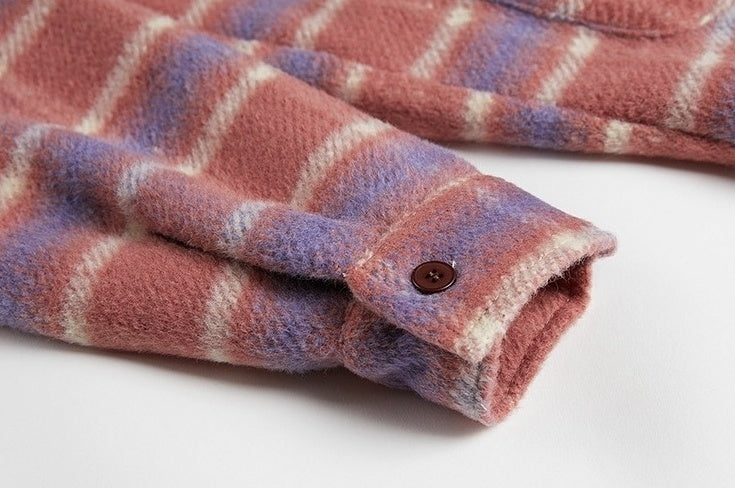 Plaid Blend Casual Jacket