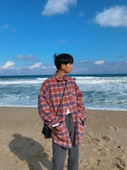 Plaid Blend Casual Jacket
