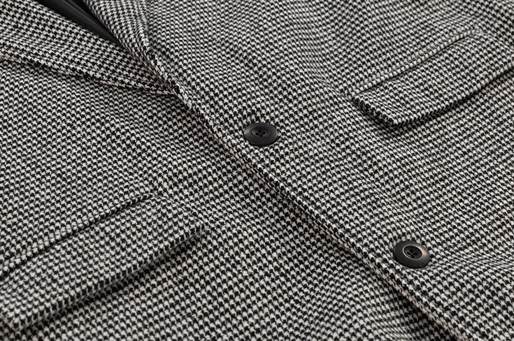 Plaid Blend Casual Long Coat