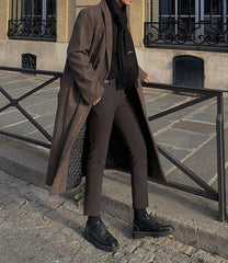 Plaid Coat Long Loose Overcoat