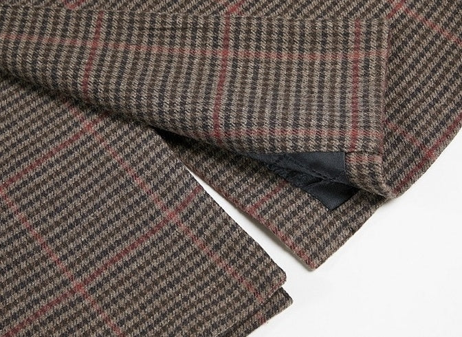 Plaid Coat Long Loose Overcoat