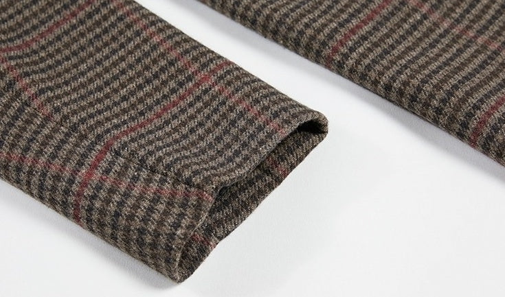 Plaid Coat Long Loose Overcoat