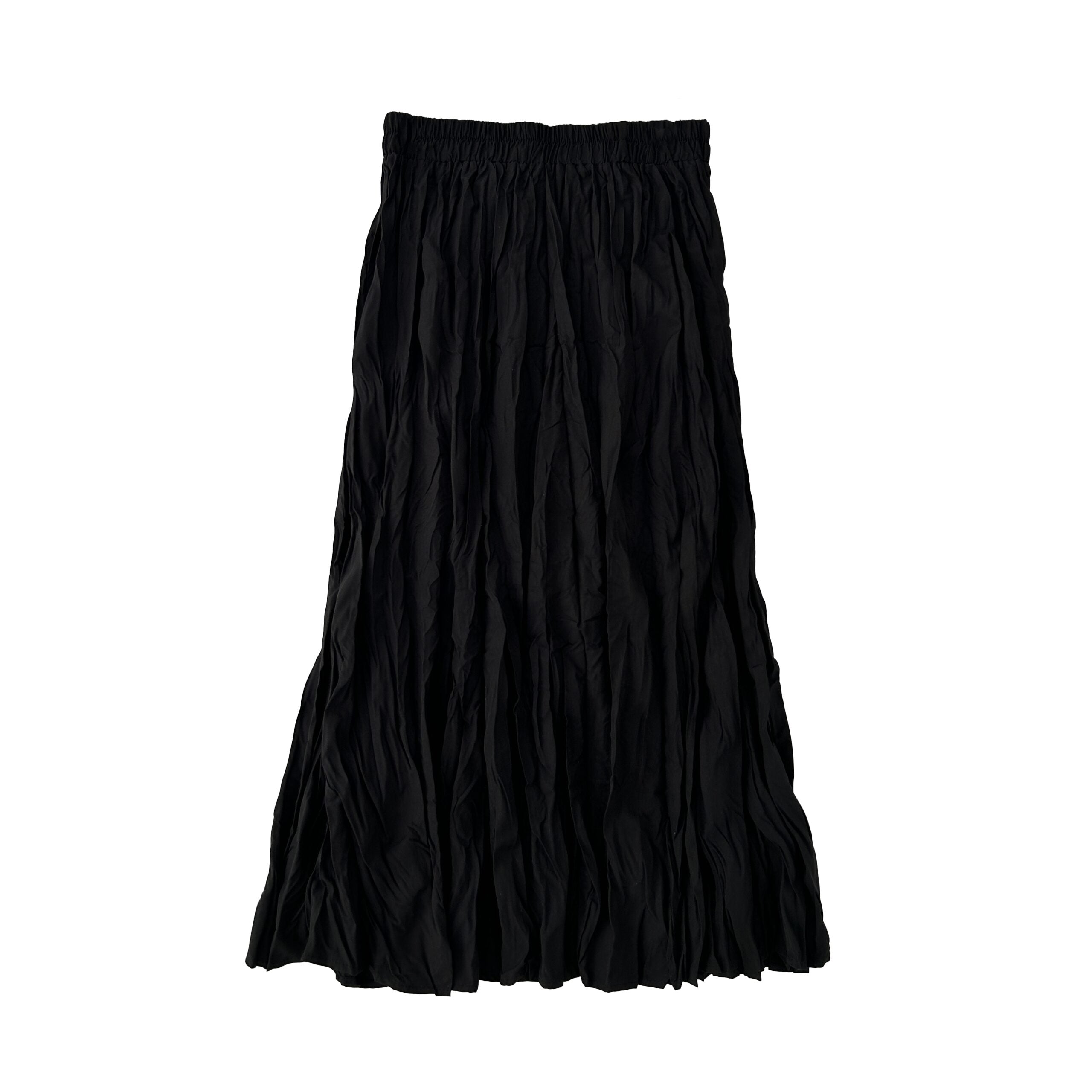 Pleated High Waist Midi Skirt For Curvy Style