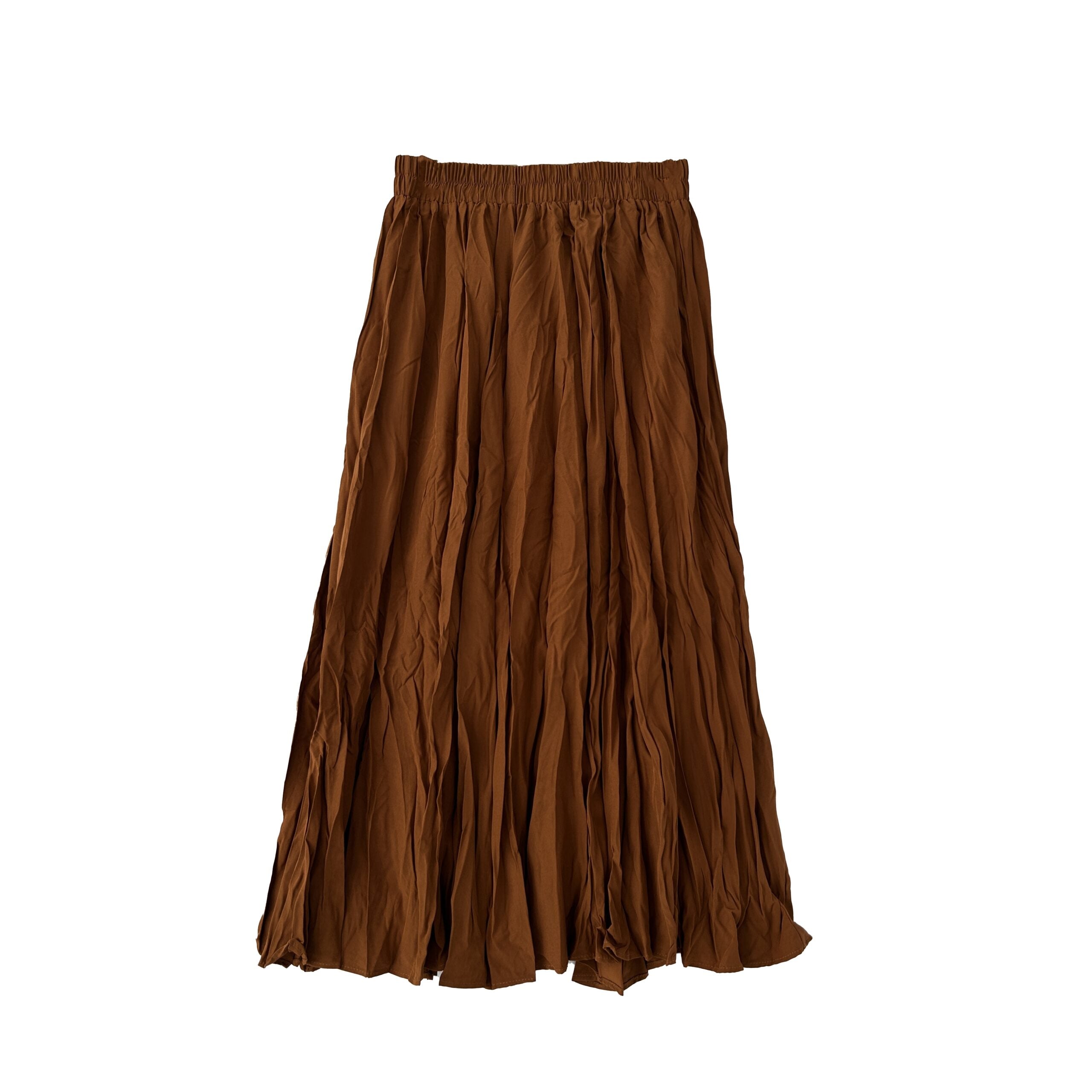 Pleated High Waist Midi Skirt For Curvy Style