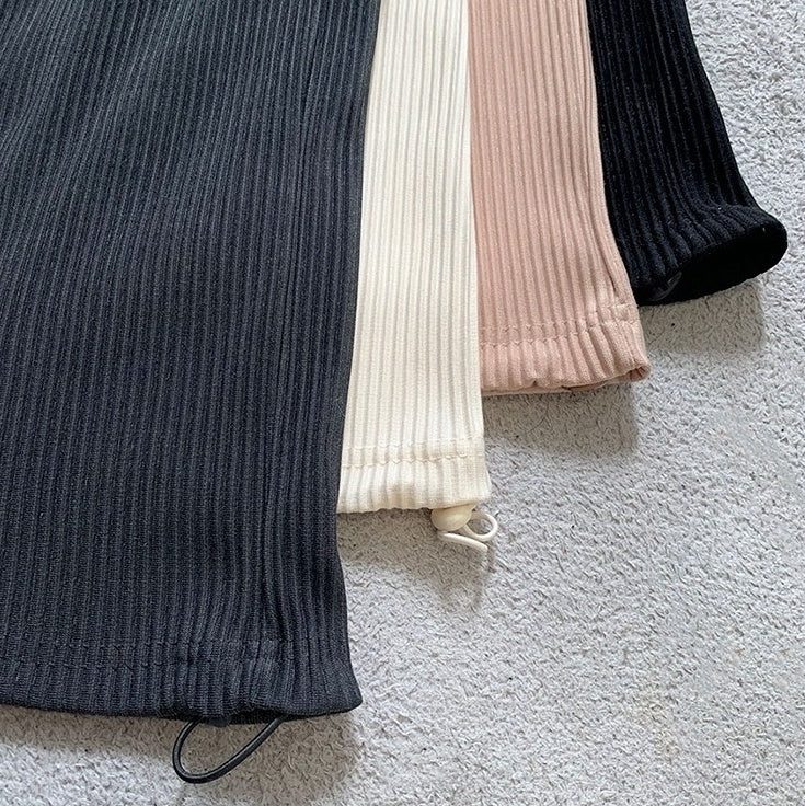 Pleated Ice Silk Relaxed Fit Jogger Pants