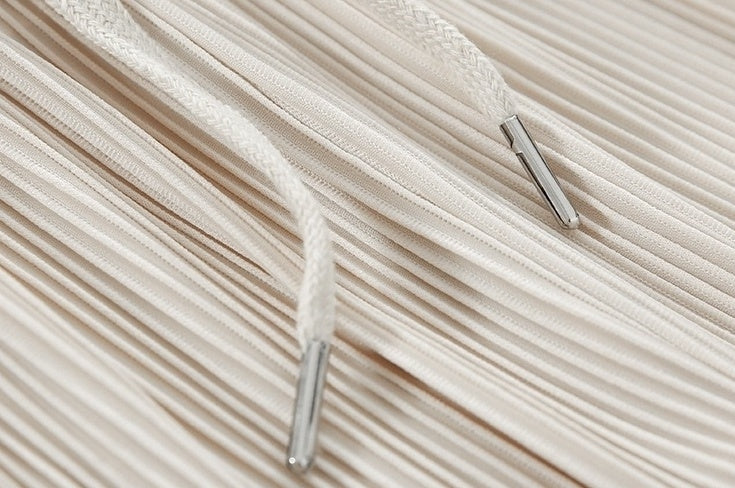 Pleated Ice Silk Relaxed Fit Jogger Pants