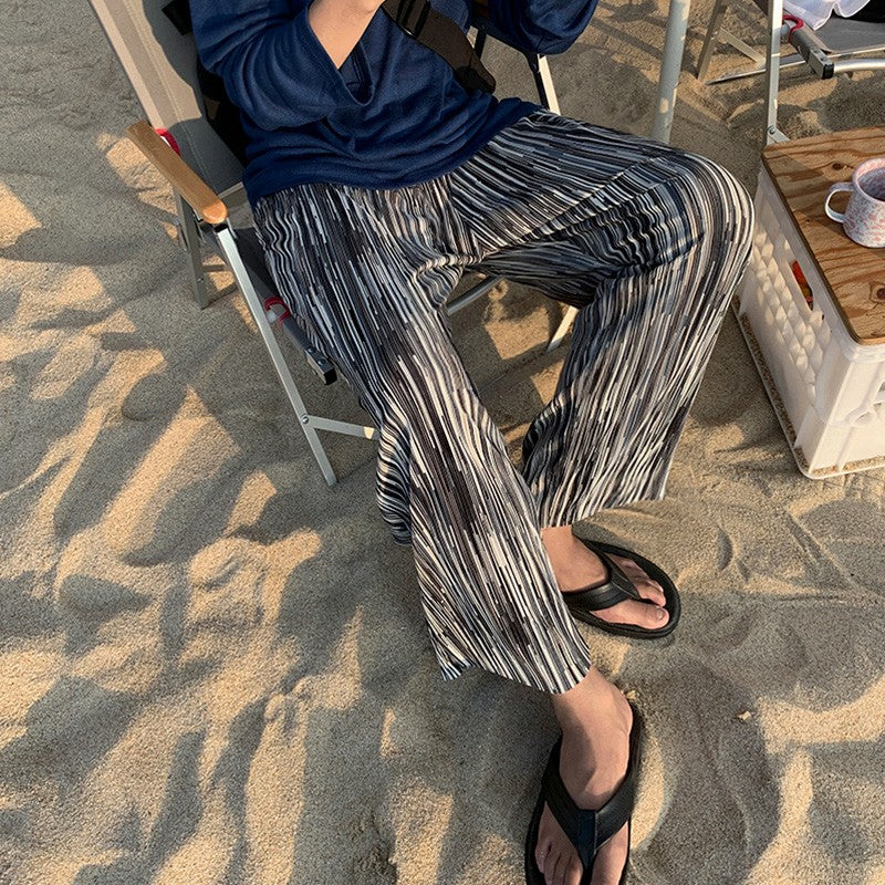 Pleated Wideleg Casual Pants Summer Breeze