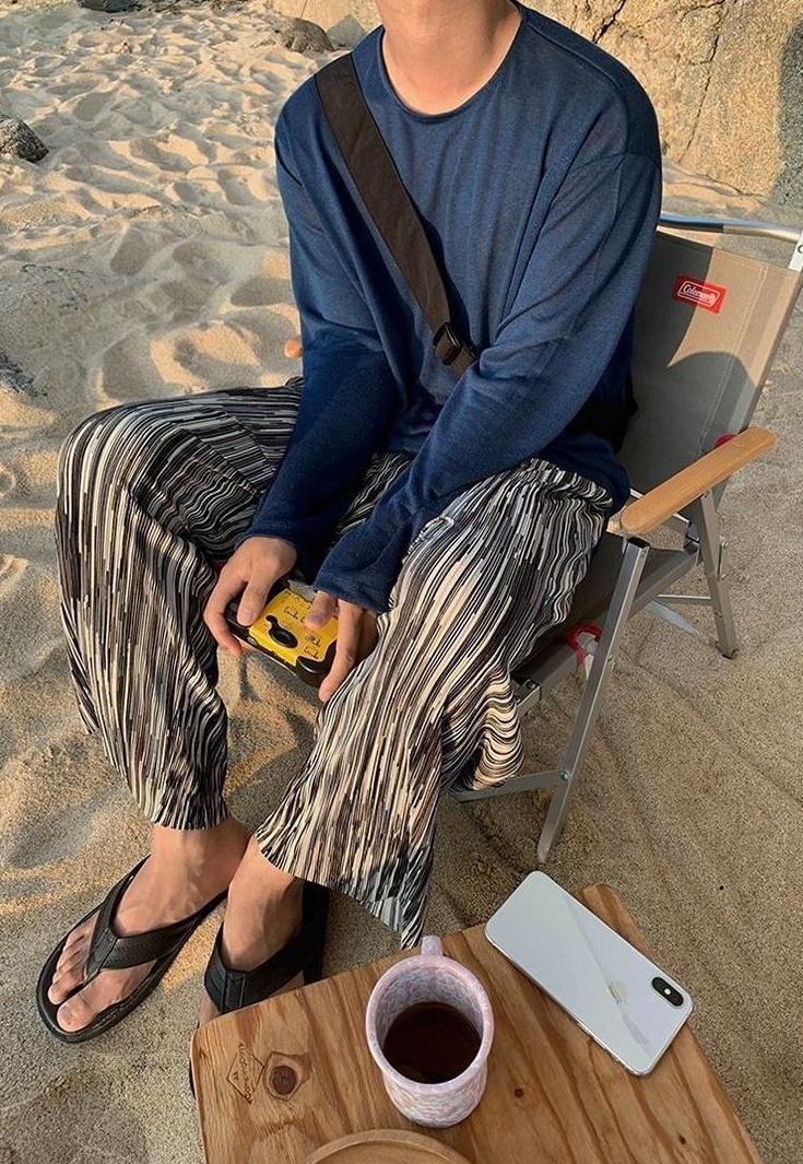 Pleated Wideleg Casual Pants Summer Breeze
