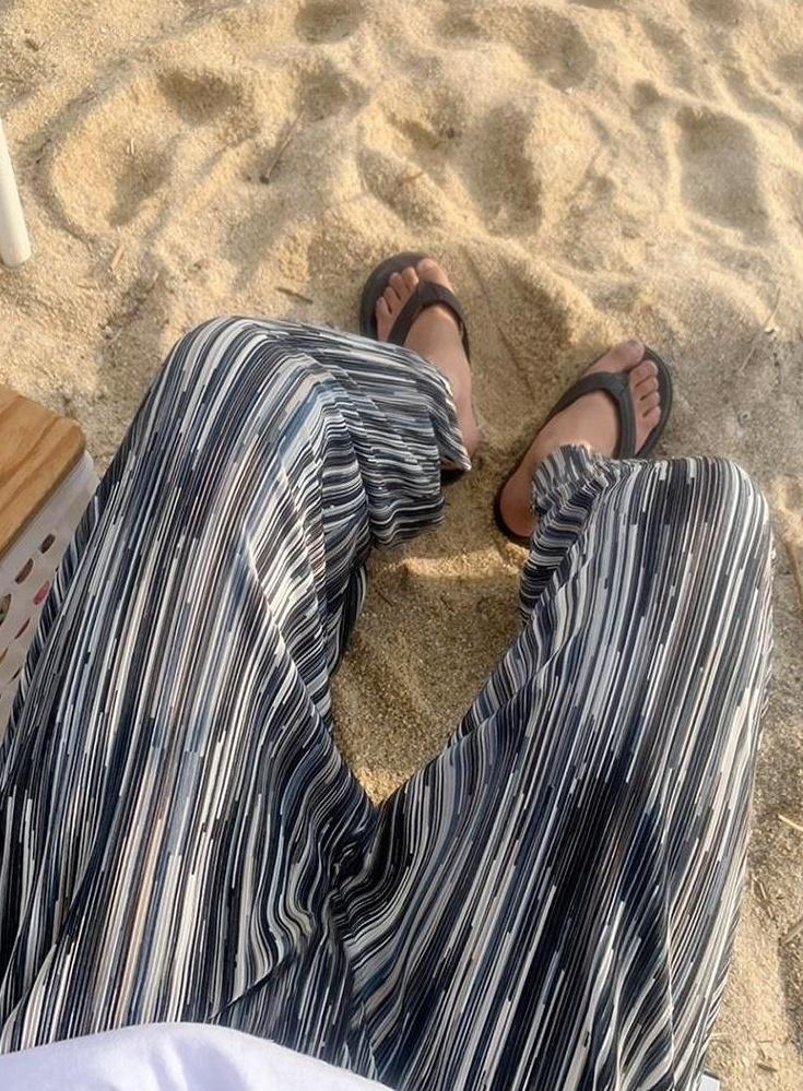 Pleated Wideleg Casual Pants Summer Breeze