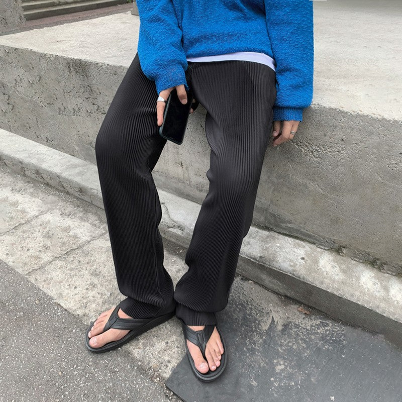 Pleated Wideleg Relaxed Trousers