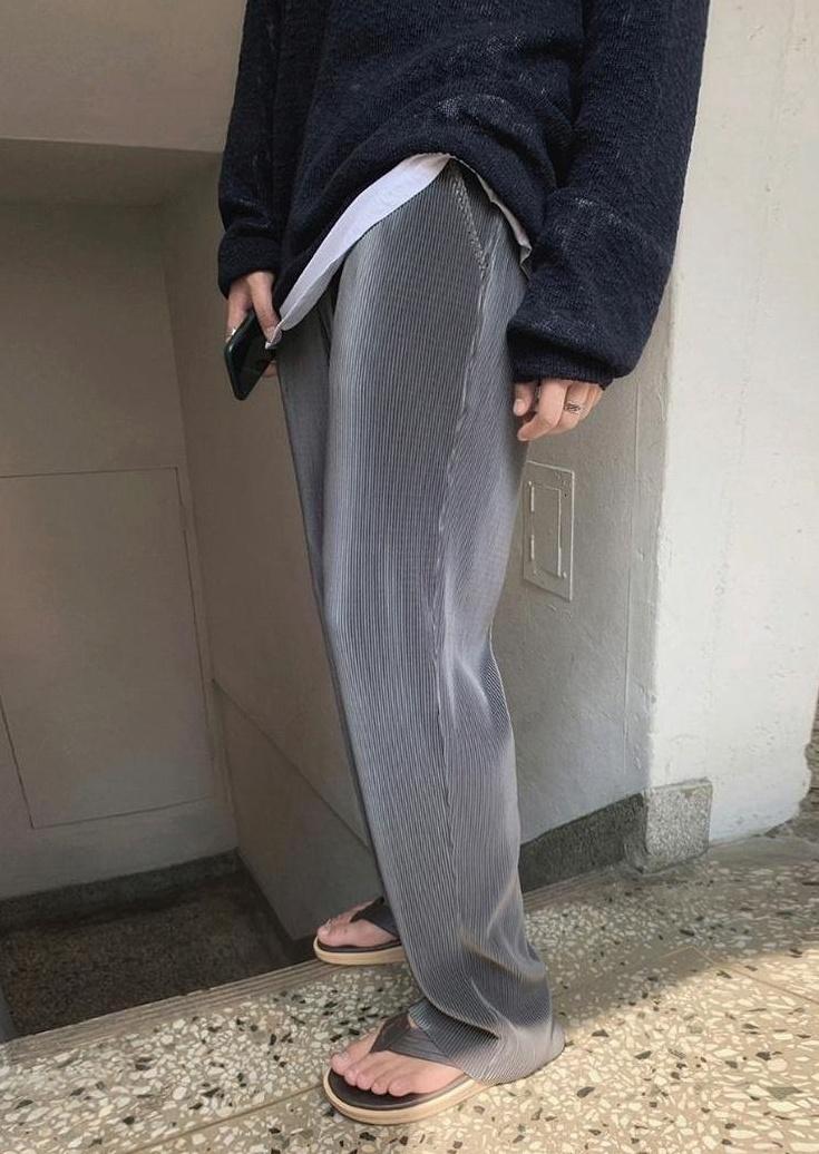 Pleated Wideleg Relaxed Trousers