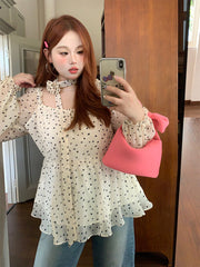 Plus Size Elegant Spring Long Sleeve Shirt