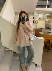 Plus Size Floral Short Sleeve Shirt
