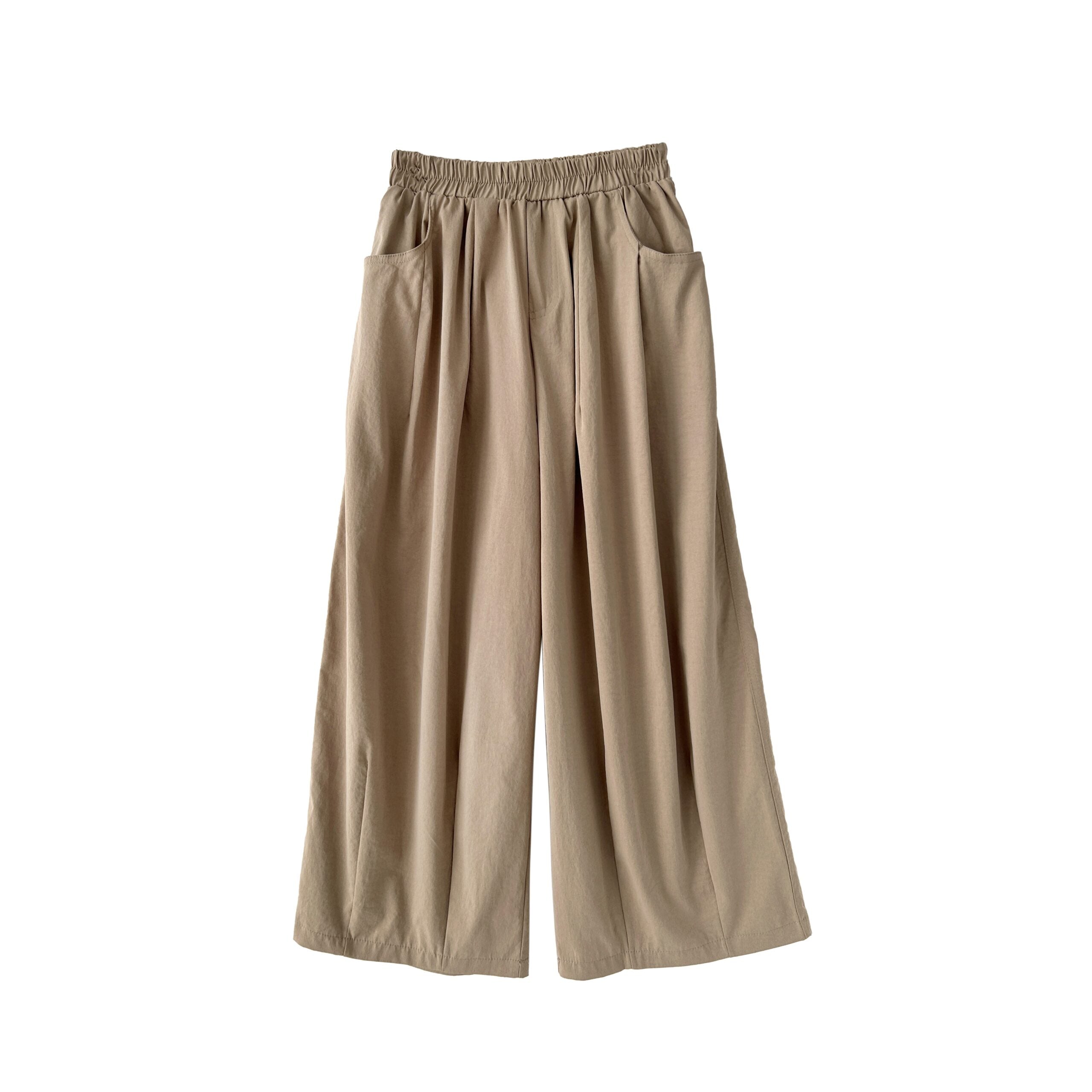 Plus Size High Waist Relaxed Fit Casual Trousers