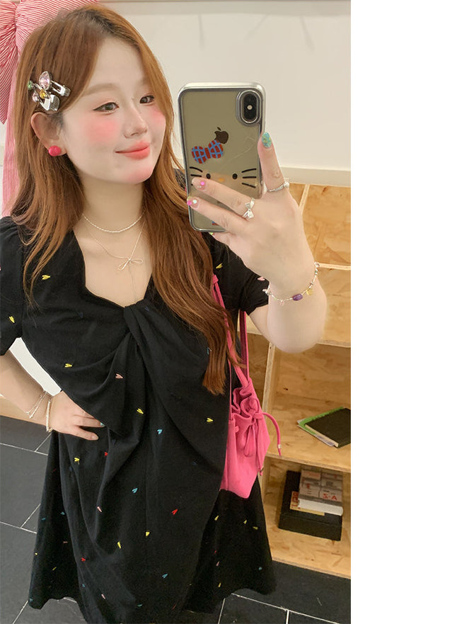 Plus Size Loose Black Summer Dress