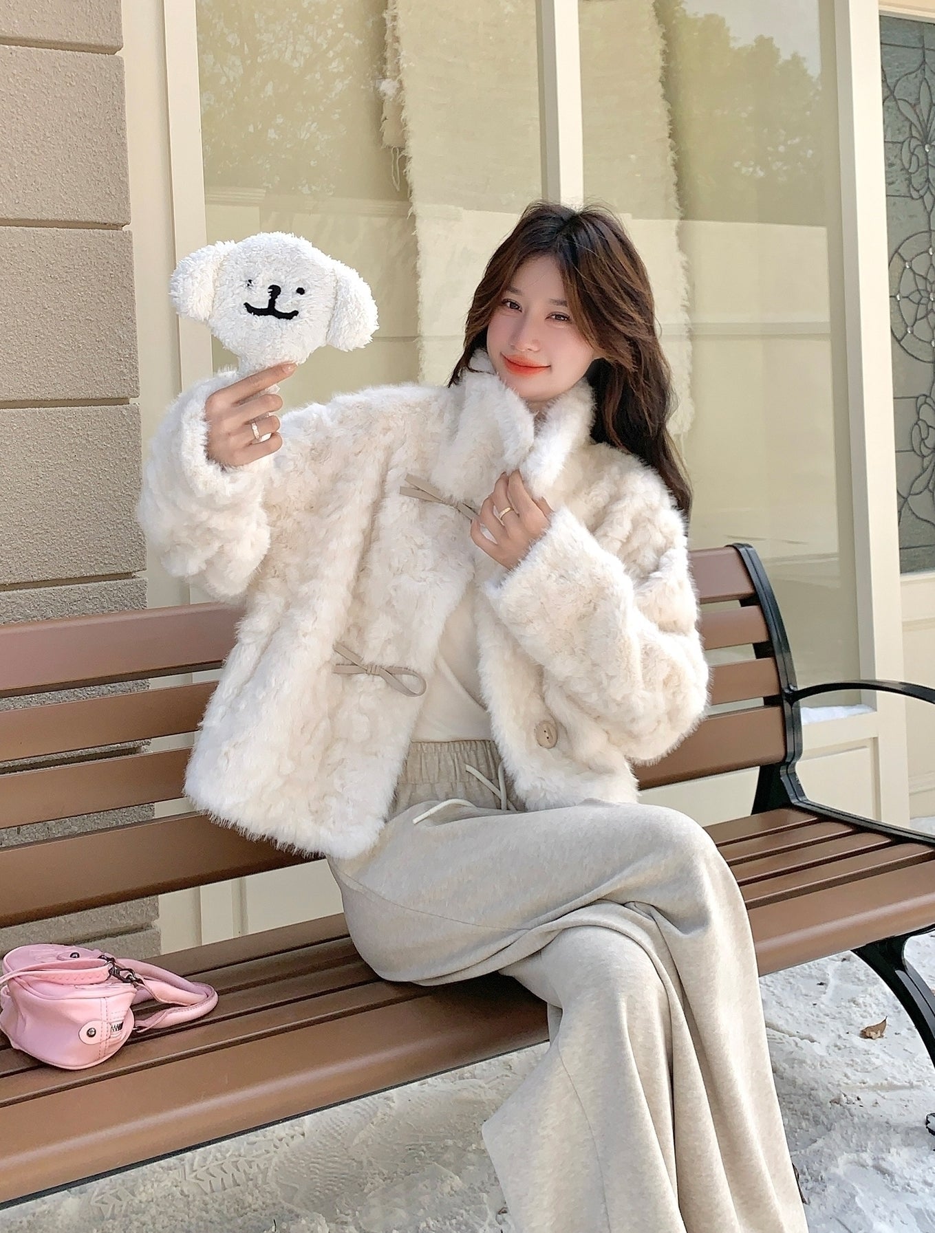 Plush Cozy Cream Faux Fur Jacket