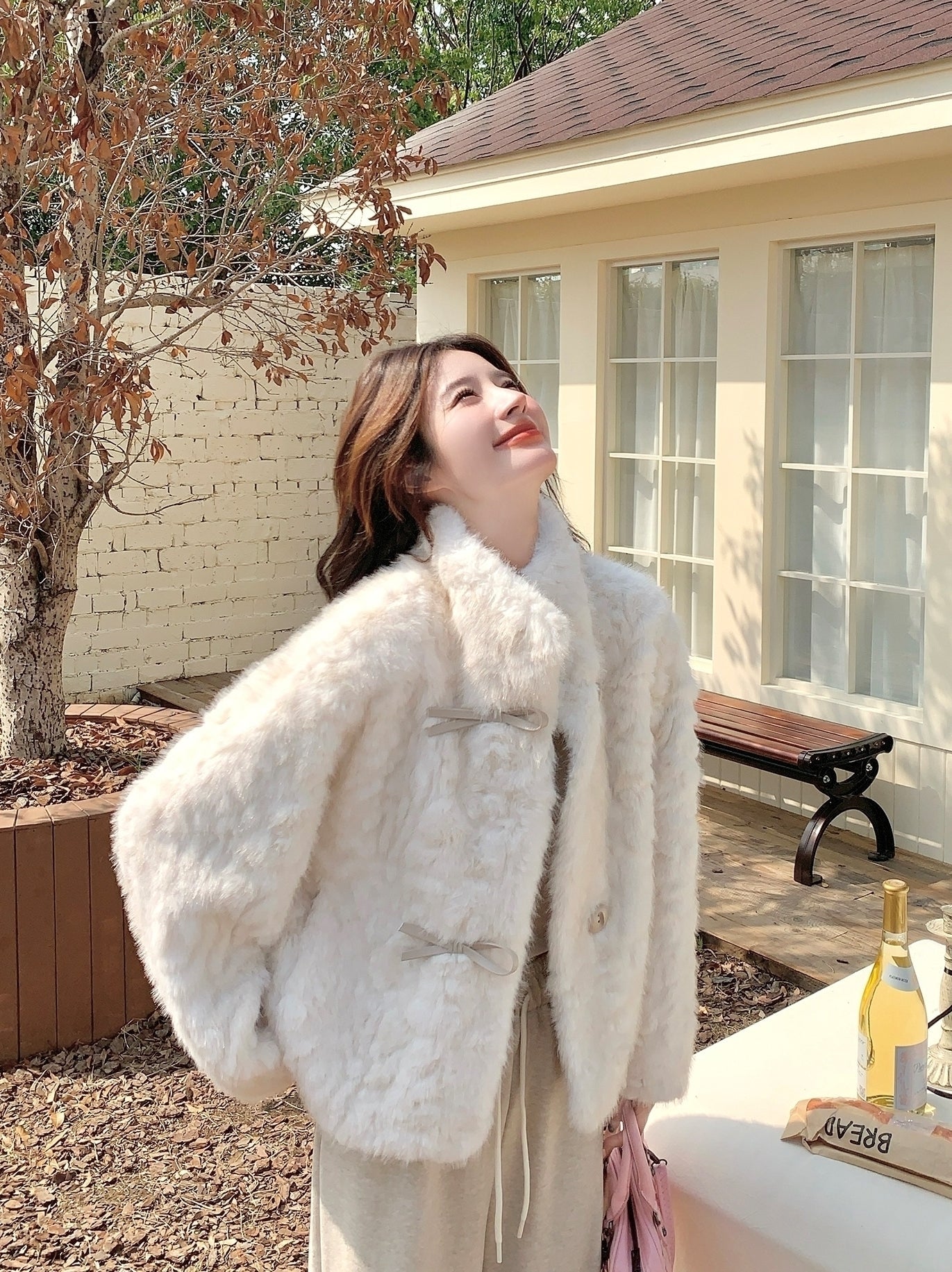 Plush Cozy Cream Faux Fur Jacket