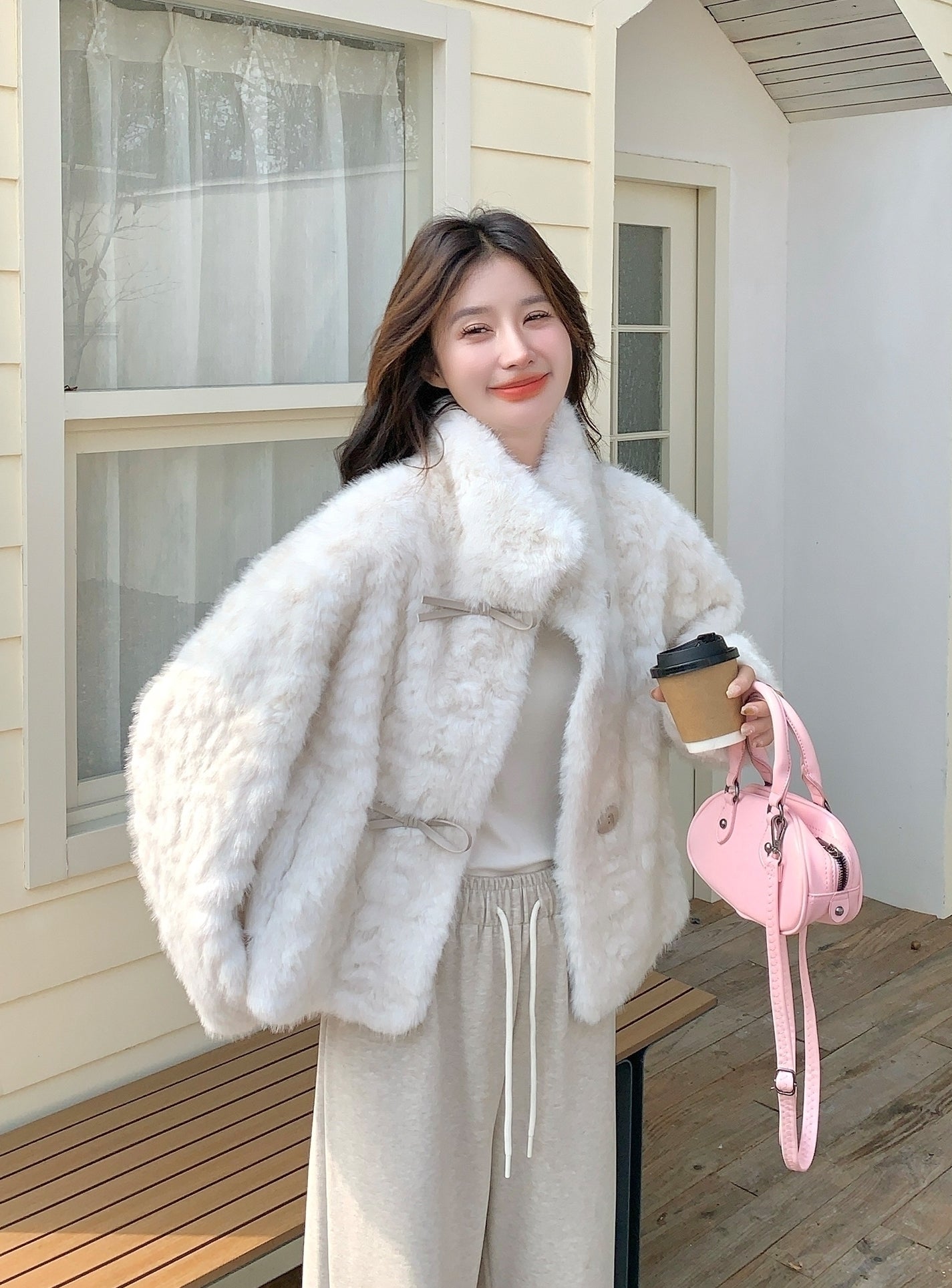Plush Cozy Cream Faux Fur Jacket