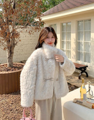 Plush Cozy Cream Faux Fur Jacket