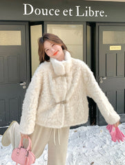 Plush Cozy Cream Faux Fur Jacket